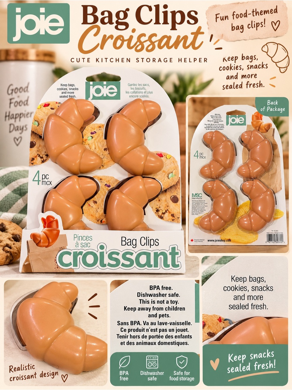 New Joie Croissant Bag Clips
